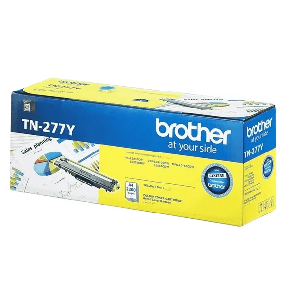 Brother TN-277 High Capacity Toner Cartridge for HL-L3270CDW DCP-L3551CDW (Yellow)