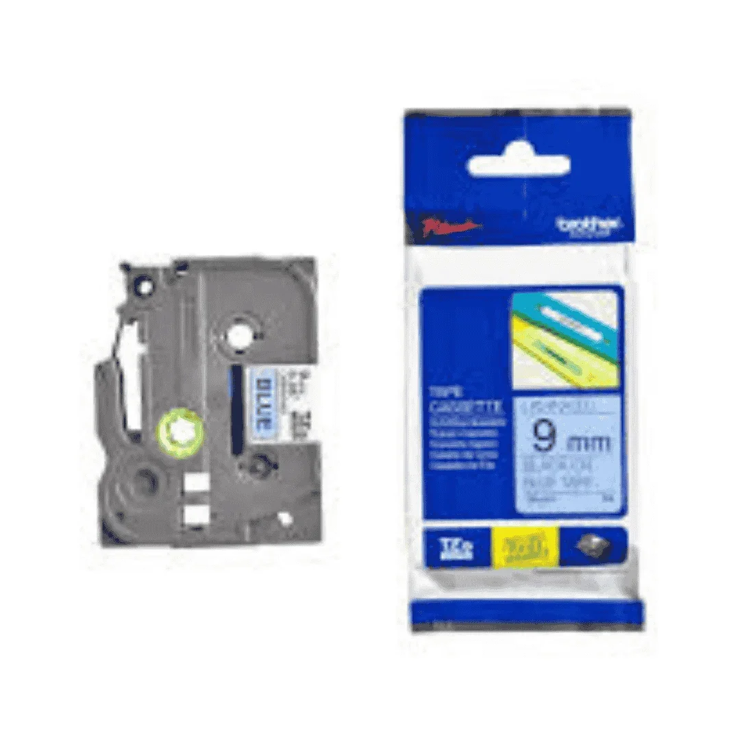 Brother P-touch 9mm TZ-521 Laminated Tape, 8 m, Black on Blue
