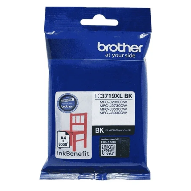 Genuine Brother LC3719XL Black High Yield Ink Cartridge – Yield ~3,000 Pages