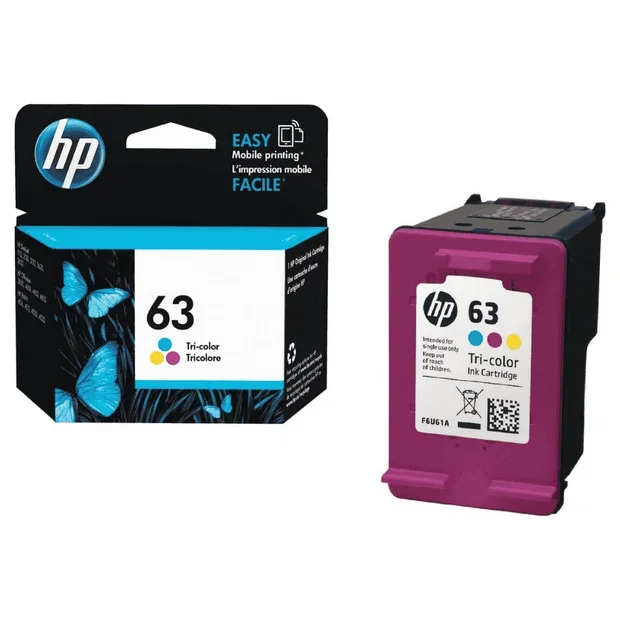 HP 63 Tri-color Original Ink Cartridge | F6U61AN