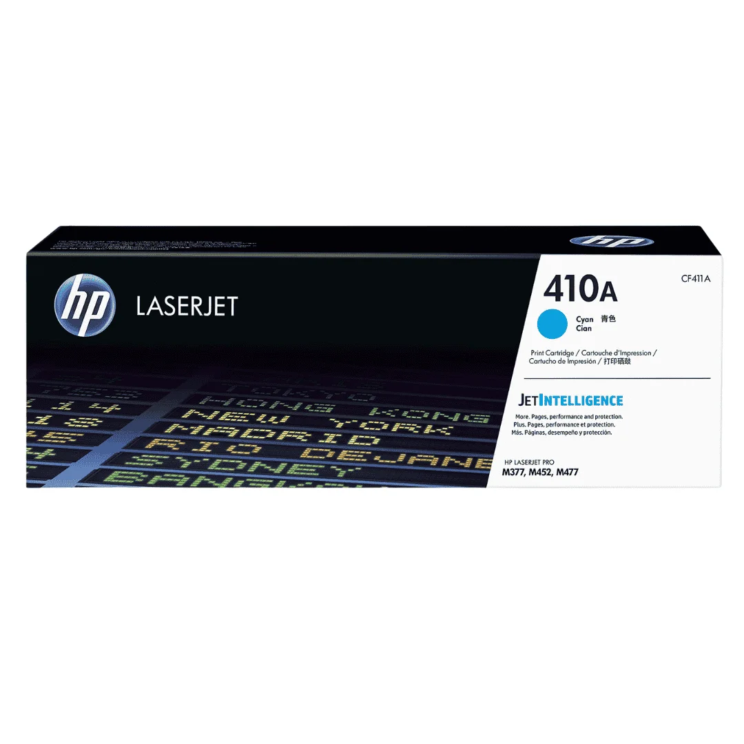 HP CF411A 410A Original LaserJet Toner Cartridge, Cyan