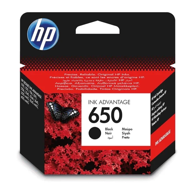 HP 650 Original Ink Advantage Cartridge, Black, CZ101AE
