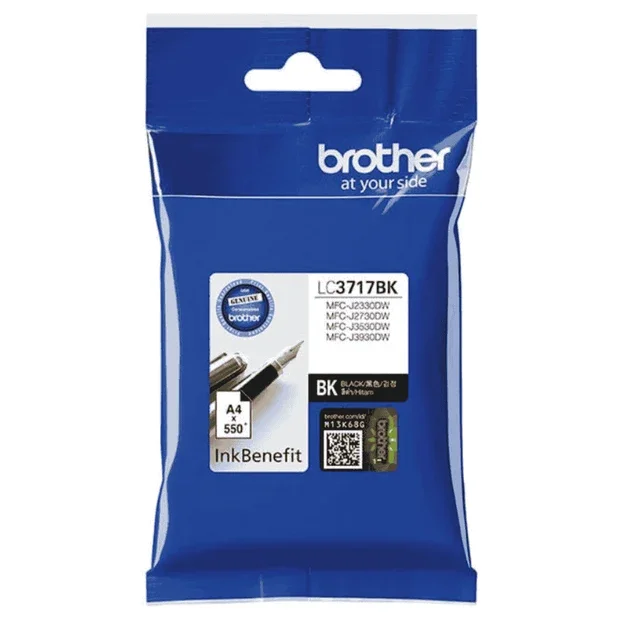 Genuine Brother LC3717BK Standard Yield Black ink cartridge – Yield ~550 Pages