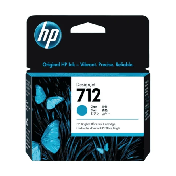 HP 712 Ink Cartridges Cyan for HP DesignJet T210 T230 T250 T630 T650