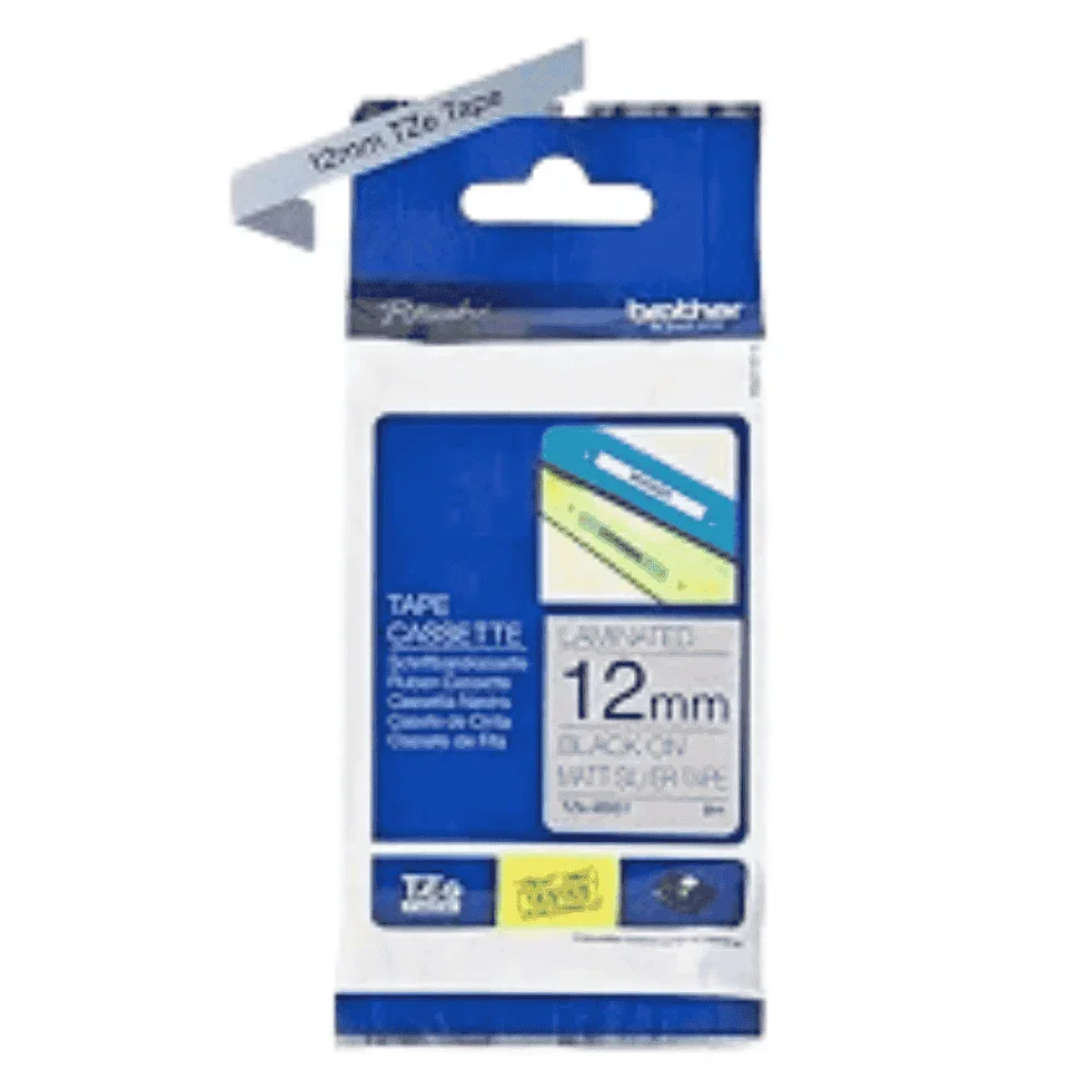 Brother TZe-M931 Labelling Tape Cassette, Black on Matt Silver, 12mm (W) x 8M (L), Laminated