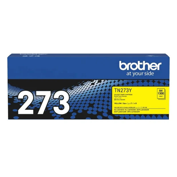 Brother Genuine Tn-273Y Standard Yield Yellow Ink Printer Toner Cartridge