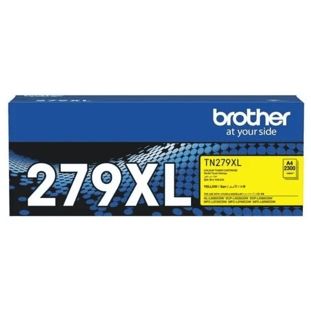 Brother TN-279XL Toner Cartridge, Up to 2300 Yield, Yellow | TN-279XL-YELLOW