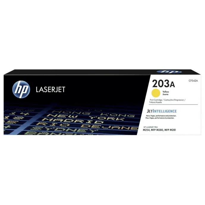 HP 203A Yellow Original LJ Toner Cartridge, CF542A