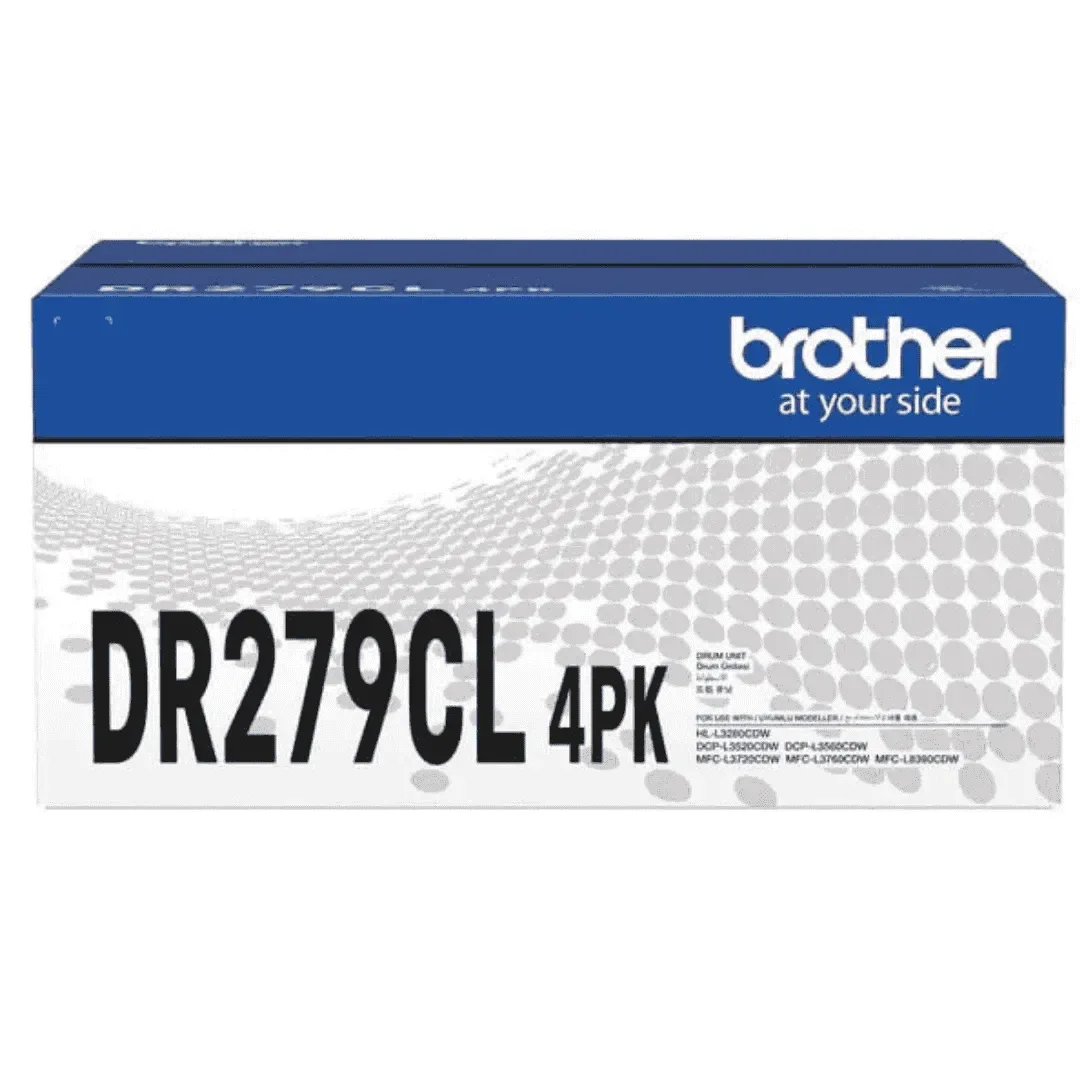 Brother DR279CL 4-Pack Drum Unit for HL-L3280CDW, DCP-L3520CDW, DCP-L3560CDW, MFC-L3720CDW, MFC-L3760CDW