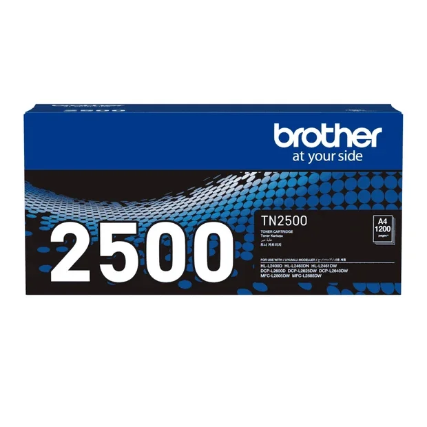 Brother Genuine TN2500 Standard Yield Black Ink Printer Toner Cartridge