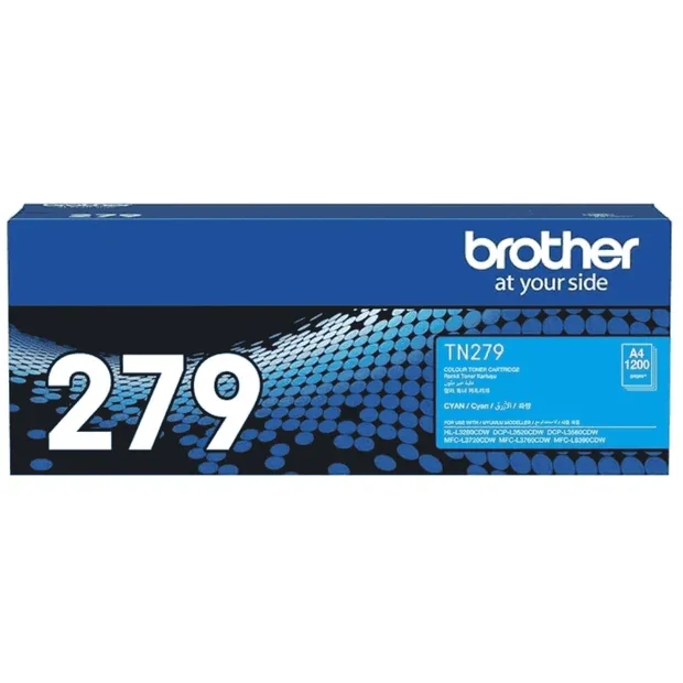 Brother Genuine TN279C Standard Yield Cyan Ink Printer Toner Cartridge