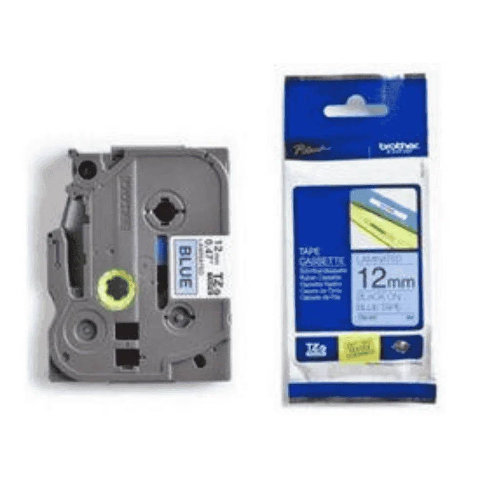 Brother P-touch 12mm TZ-531 Laminated Tape, 8 m, Black on Blue