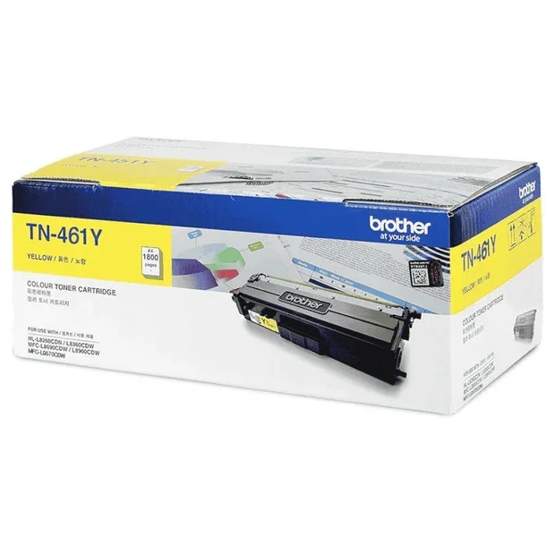Brother Genuine TN-461Y Standard Yield Yellow Ink Printer Toner Cartridge
