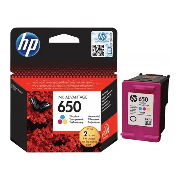 HP 650 Tricolor Original Ink Cartridge CZ102AK